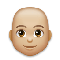 Man- Medium-Light Skin Tone- Bald emoji on LG